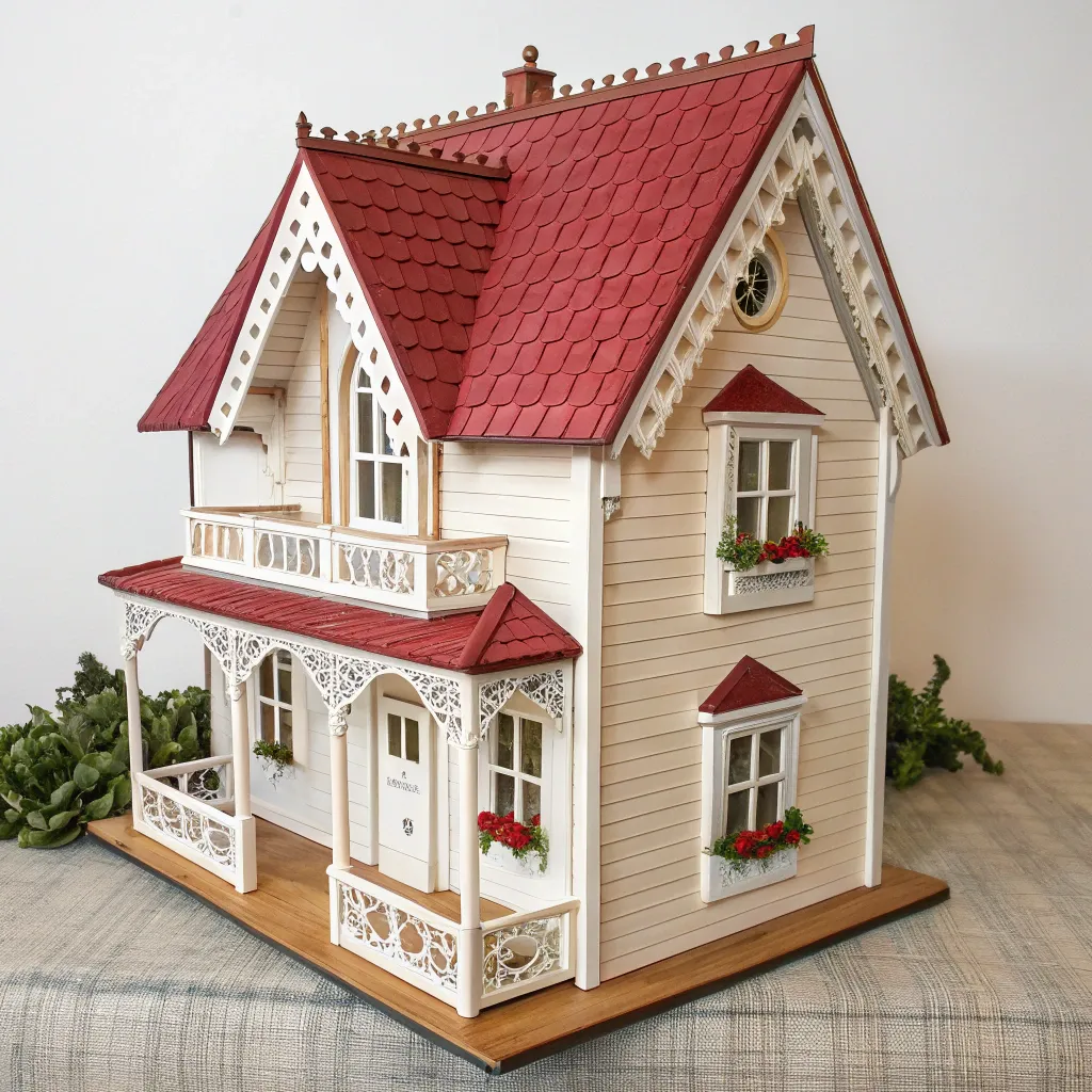 Classic wooden doll house